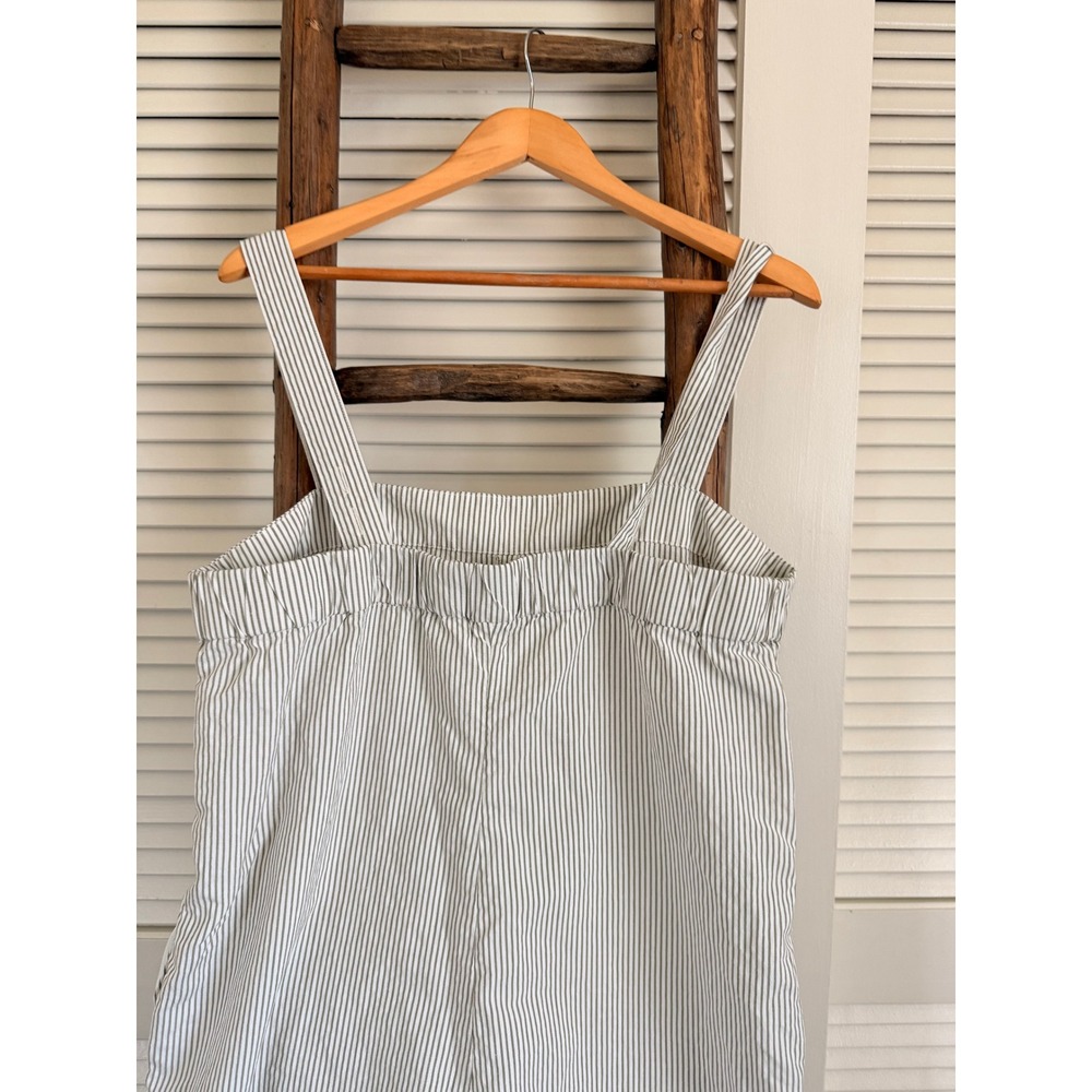 Uniqlo Striped Jumpsuit Overalls Wide Leg Square Neck Casual Everyday Chic L - Picture 4 of 6